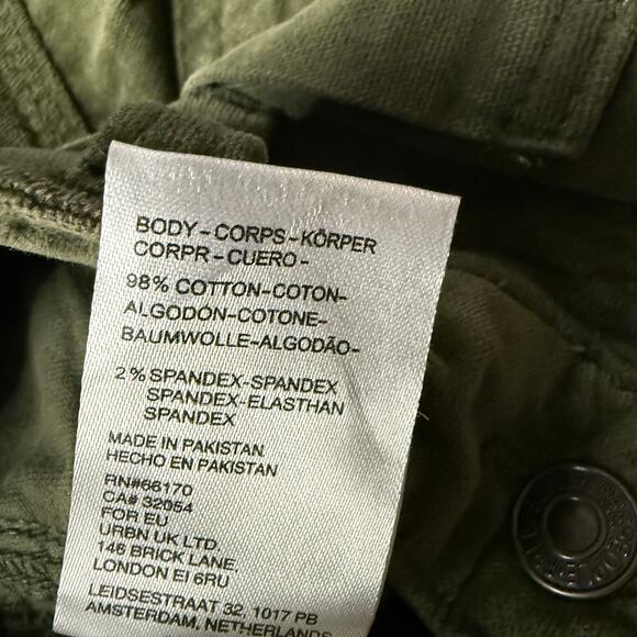 Free People corduroy pants velvet pants flare high rise cropped cotton 4 - Picture 7 of 7